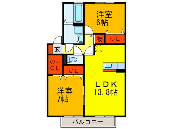 エステ－ト光Ｄ棟の物件間取画像